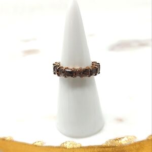 Size 9 coppery brown theme metallic ring